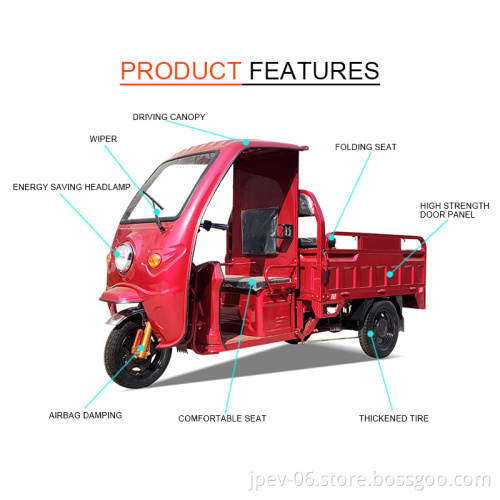 Carico elettrico di buona qualità Auto Taxi Rickshaw / Hot Sale Electric Pick Up Truck